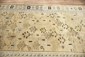 4'8x9'8 Hand Knotted Tribal Floral Oriental Wool Rug