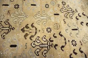 4'8x9'8 Hand Knotted Tribal Floral Oriental Wool Rug