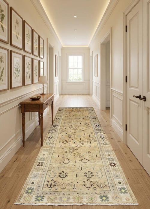 4'8x9'8 Hand Knotted Tribal Floral Oriental Wool Rug