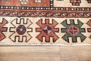 4'11x9'0 Hand Knotted Tribal Geometric Oriental Wool Rug