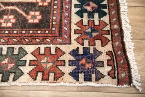 4'11x9'0 Hand Knotted Tribal Geometric Oriental Wool Rug