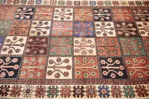 4'11x9'0 Hand Knotted Tribal Geometric Oriental Wool Rug