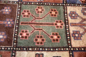 4'11x9'0 Hand Knotted Tribal Geometric Oriental Wool Rug