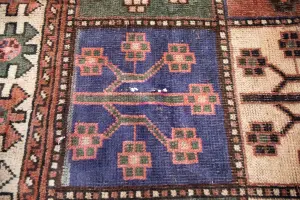 4'11x9'0 Hand Knotted Tribal Geometric Oriental Wool Rug