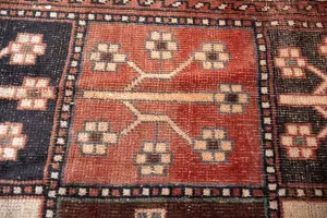 4'11x9'0 Hand Knotted Tribal Geometric Oriental Wool Rug