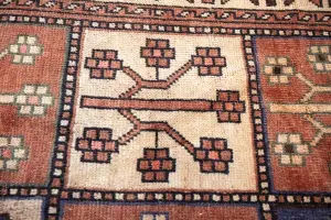 4'11x9'0 Hand Knotted Tribal Geometric Oriental Wool Rug