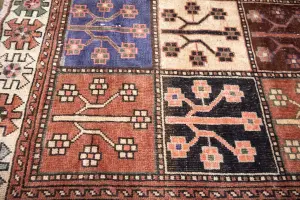 4'11x9'0 Hand Knotted Tribal Geometric Oriental Wool Rug