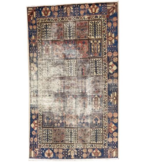 4'6x7'9 Hand Knotted Floral Classic Oriental Wool Rug