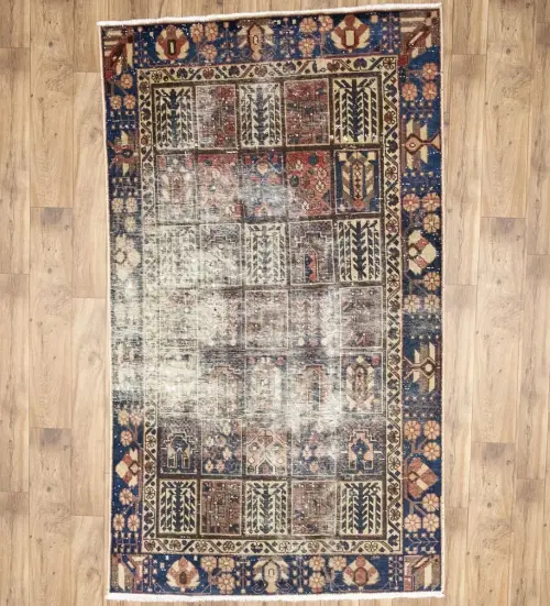 4'6x7'9 Hand Knotted Floral Classic Oriental Wool Rug