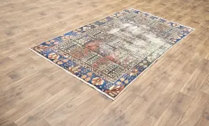 4'6x7'9 Hand Knotted Floral Classic Oriental Wool Rug