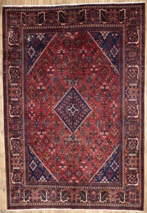 7'0x10'3 Hand Knotted Tribal Geometric Oriental Wool Rug