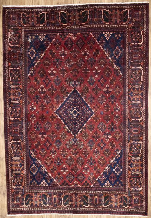 7'0x10'3 Hand Knotted Tribal Geometric Oriental Wool Rug