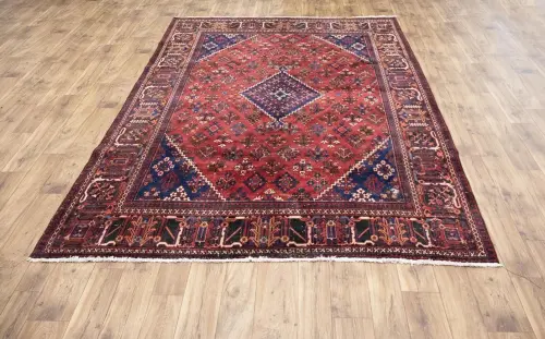 7'0x10'3 Hand Knotted Tribal Geometric Oriental Wool Rug