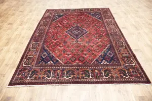 7'0x10'3 Hand Knotted Tribal Geometric Oriental Wool Rug