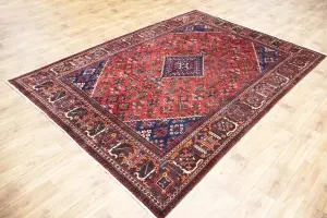 7'0x10'3 Hand Knotted Tribal Geometric Oriental Wool Rug