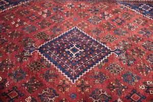 7'0x10'3 Hand Knotted Tribal Geometric Oriental Wool Rug