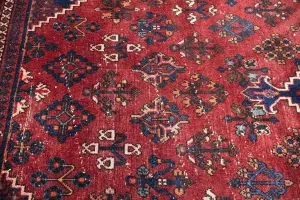 7'0x10'3 Hand Knotted Tribal Geometric Oriental Wool Rug