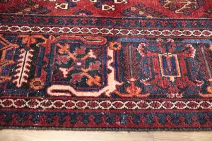 7'0x10'3 Hand Knotted Tribal Geometric Oriental Wool Rug