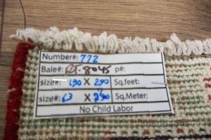 6'4x9'4 Hand Knotted Muted Floral Classic Oriental Wool Rug