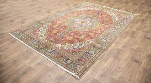6'6x9'11 Hand Knotted Muted Floral Classic Oriental Wool Rug