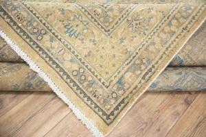 6'3x9'3 Hand Knotted Muted Floral Classic Oriental Wool Rug