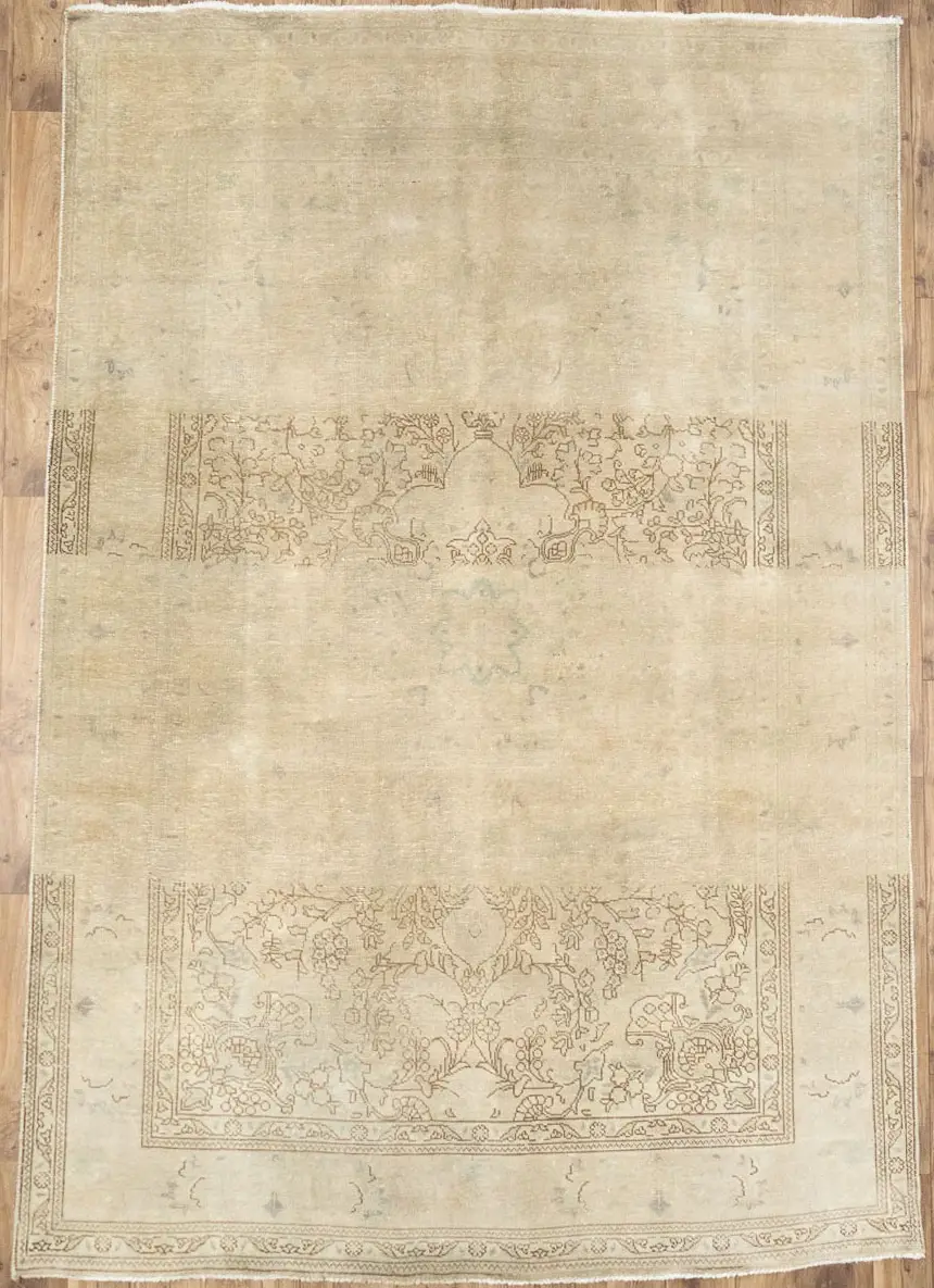 6'7x9'7 Hand Knotted Floral Classic Oriental Wool Rug - Image 2