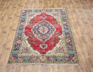 6'6x9'10 Hand Knotted Floral Classic Oriental Wool Rug
