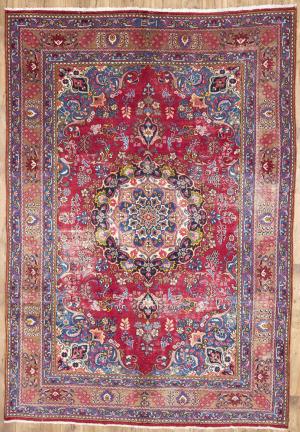6'5x9'4 Hand Knotted Floral Classic Oriental Wool Rug