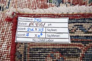 7'1x10'6 Hand Knotted Floral Classic Oriental Wool Rug