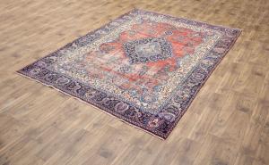 7'1x10'6 Hand Knotted Floral Classic Oriental Wool Rug