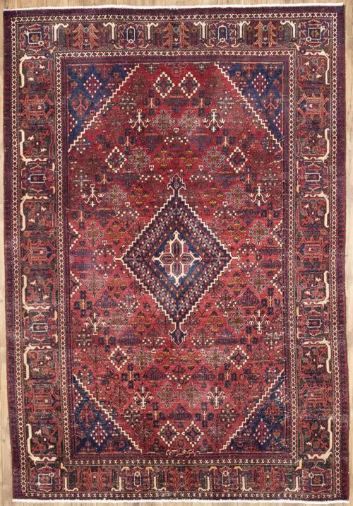 7'0x10'2 Hand Knotted Floral Classic Oriental Wool Rug