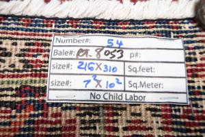 7'0x10'2 Hand Knotted Floral Classic Oriental Wool Rug