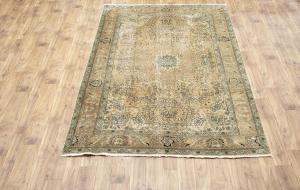 6'6x9'11 Hand Knotted Floral Classic Oriental Wool Rug