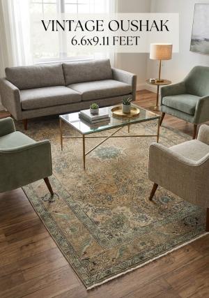 6'6x9'11 Hand Knotted Floral Classic Oriental Wool Rug