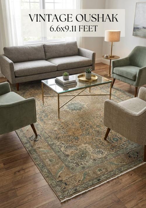 6'6x9'11 Hand Knotted Floral Classic Oriental Wool Rug