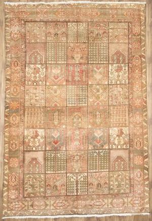 6'10x10'0 Hand Knotted Floral Classic Oriental Wool Rug