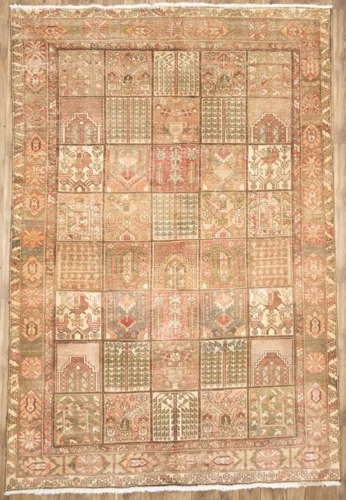 6'10x10'0 Hand Knotted Floral Classic Oriental Wool Rug