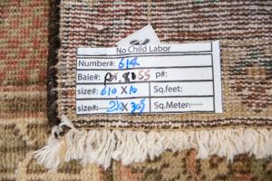 6'10x10'0 Hand Knotted Floral Classic Oriental Wool Rug