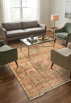 6'10x10'0 Hand Knotted Floral Classic Oriental Wool Rug