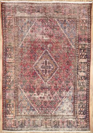 6'6x9'7 Hand Knotted Floral Classic Oriental Wool Rug