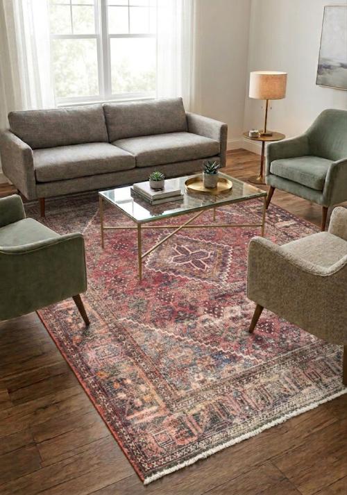 6'6x9'7 Hand Knotted Floral Classic Oriental Wool Rug