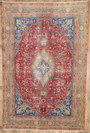 6'0x9'2 Hand Knotted Floral Classic Oriental Wool Rug