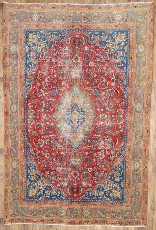 6'0x9'2 Hand Knotted Floral Classic Oriental Wool Rug