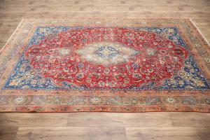 6'0x9'2 Hand Knotted Floral Classic Oriental Wool Rug