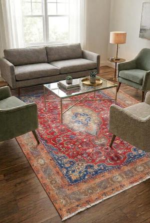 6'0x9'2 Hand Knotted Floral Classic Oriental Wool Rug