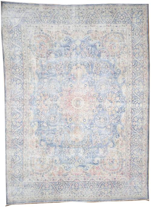 9'7x13'0 Hand Knotted Floral Classic Oriental Wool Rug