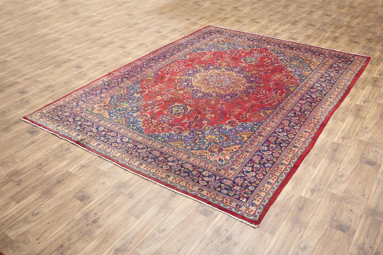 9'5x12'10 Hand Knotted Floral Classic Oriental Wool Rug - Image 4