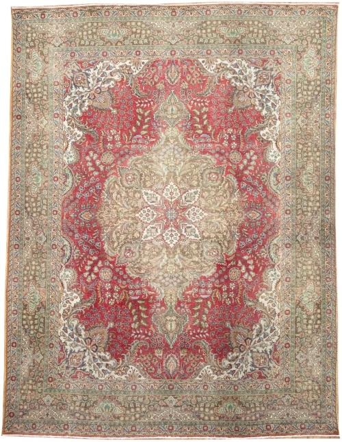 9'6x12'4 Hand Knotted Floral Classic Oriental Wool Rug