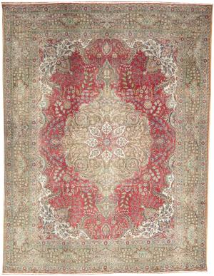 9'6x12'4 Hand Knotted Floral Classic Oriental Wool Rug