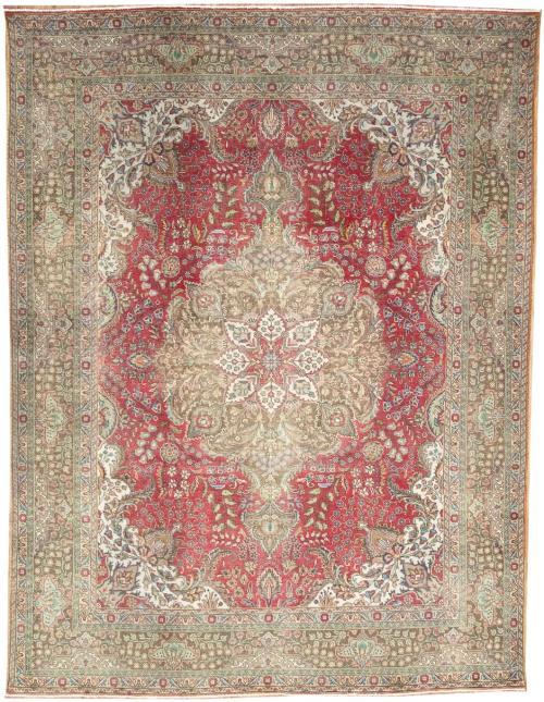 9'6x12'4 Hand Knotted Floral Classic Oriental Wool Rug